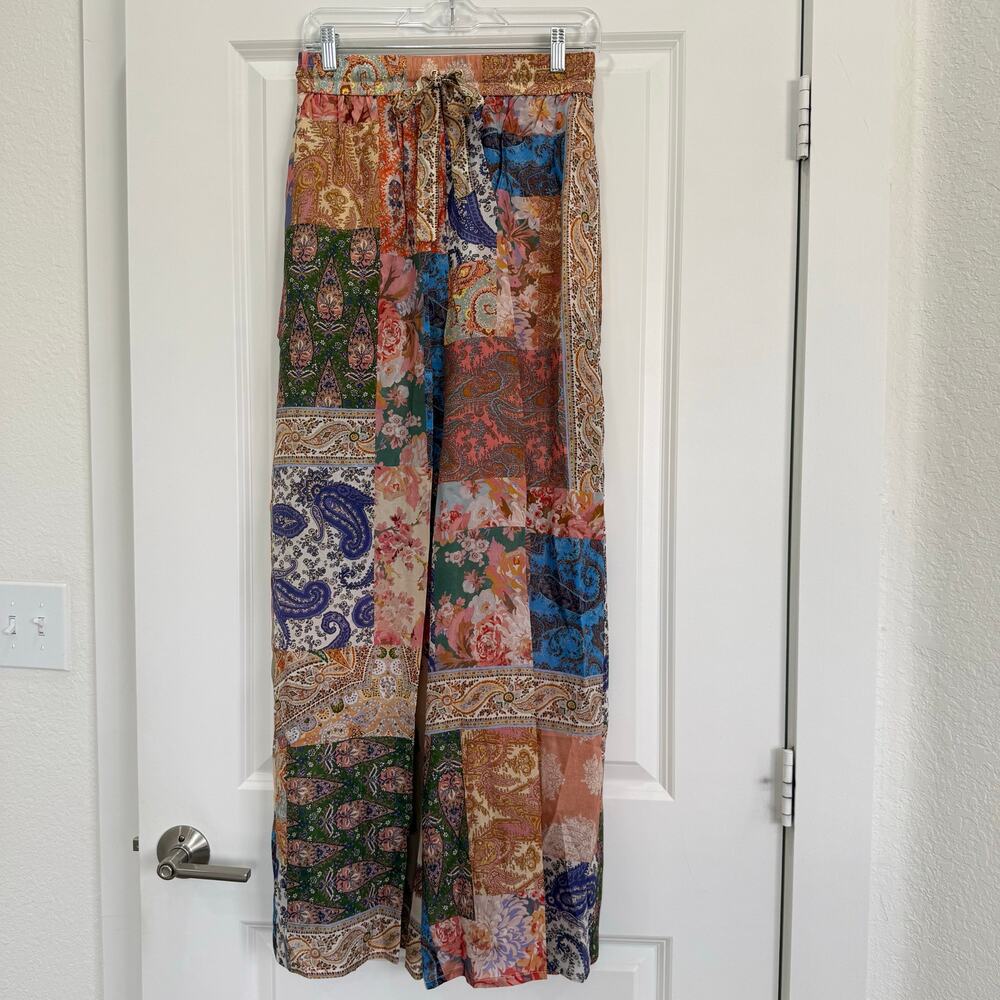 Zimmermann Devi Patchwork Printed Wide-Leg Silk P… - image 5